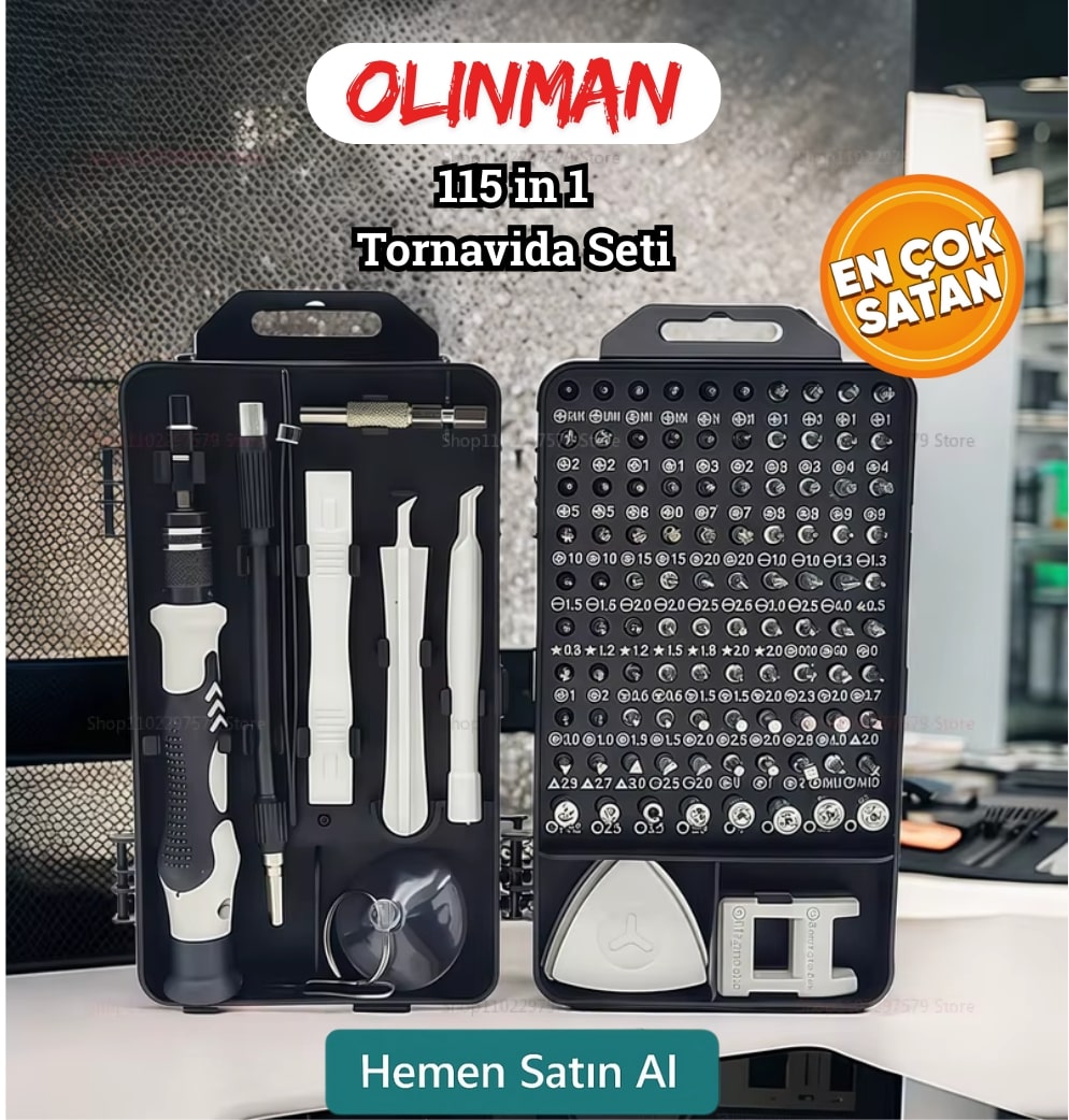 Olinman 115in1 Tornavida Seti
